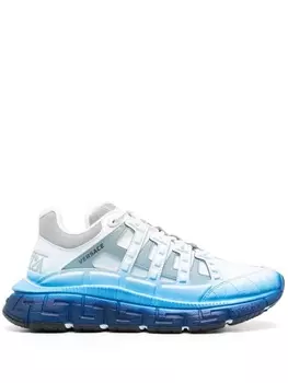 Versace кроссовки Trigreca на шнуровке, синий