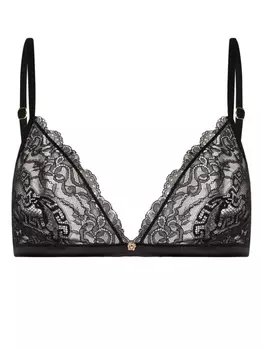 Versace кружевной бюстгальтер Medusa Head, черный