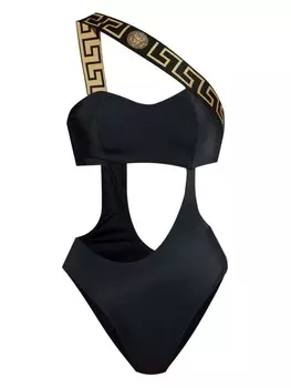 Versace купальник с вырезами, черный