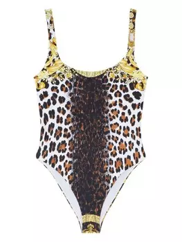 Versace купальник Wild Barocco, коричневый