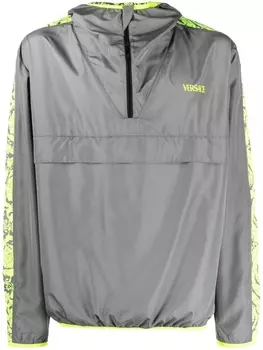 Versace куртка с капюшоном и отделкой Barocco, серый