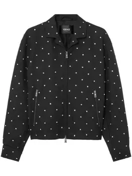 Versace куртка со стразами, черный