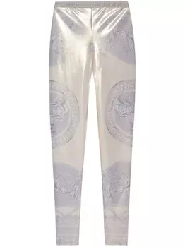 Versace леггинсы с принтом La Coupe des Dieux, золотой