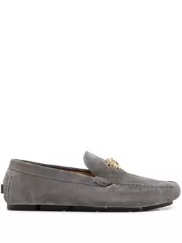 Versace лоферы с декором Medusa, серый