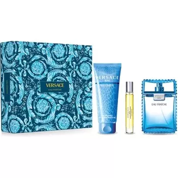 Versace Man Eau Fraiche Gift Set 100ml Edt 10ml Edt 150ml Shower Gel