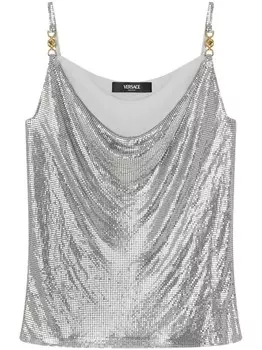 Versace медуза топ, серебристый