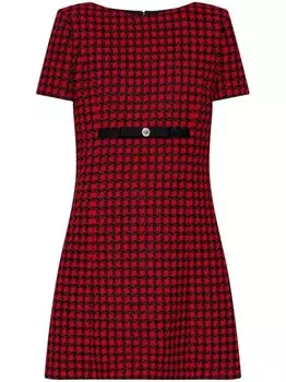 Versace мини-платье из твида «Медуза», черный