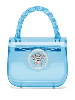 Versace мини-сумка La Medusa с логотипом, синий