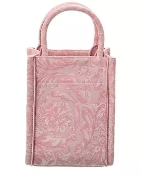 Versace Мини-тоут из парусины Barocco Athena, розовый