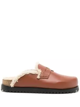 Versace мюли с декором Medusa, коричневый