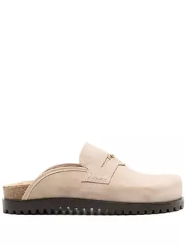 Versace мюли с декором Medusa, нейтральный цвет