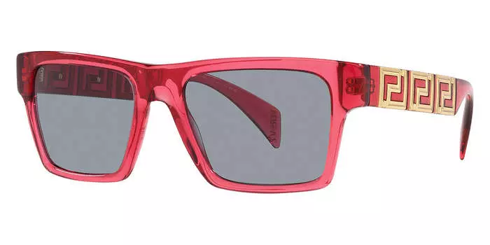 Versace Мужские солнцезащитные очки 54 мм, цвет Transparent Red