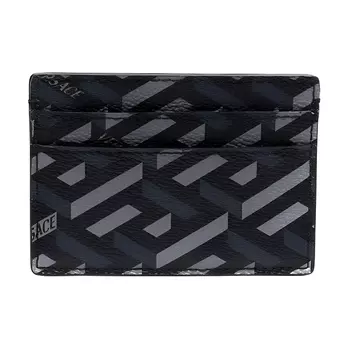 VERSACE Мужской кожаный держатель карт FANSIZHE, черный, серый