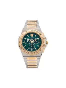 Versace наручные часы Greca Extreme Chrono 45 мм, зеленый