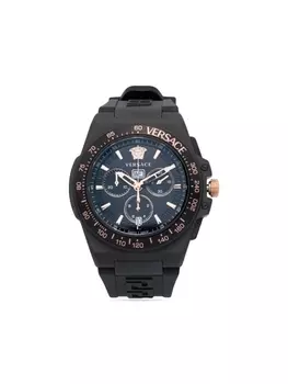 Versace наручные часы Greca Extreme Chrono 45 мм, черный