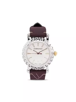 Versace наручные часы Greca Glam Gent 40 мм, серебристый