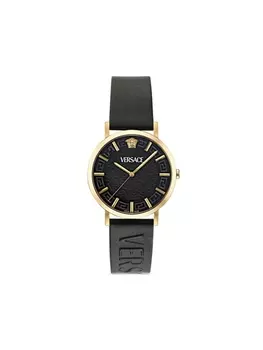 Versace наручные часы Greca Slim 40 мм, черный