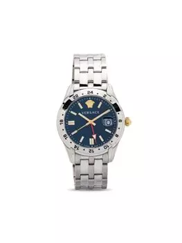 Versace наручные часы Greca Time GMT 41 мм, синий