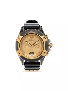 Versace наручные часы Icon Active 44 мм, золотистый