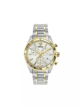 Versace наручные часы V-Code Chronograph 41 мм, белый