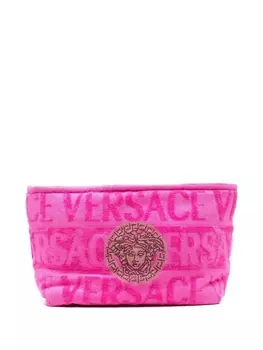 Versace несессер с логотипом, розовый