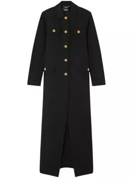 Versace однобортное пальто, черный