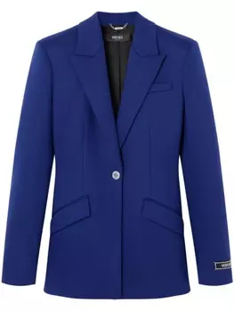 Versace однобортный пиджак, синий
