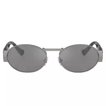 Versace Овальные солнцезащитные очки унисекс ICONIC VE 2264 10016G 56 мм, цвет Matte Gunmetal