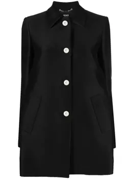 Versace пальто Sculptural со складками, черный