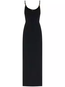 Versace платье макси Medusa '95, черный