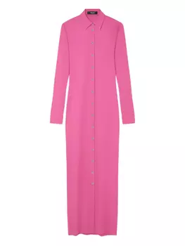 Versace платье макси на пуговицах, розовый