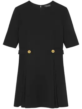 Versace платье Medusa с короткими рукавами, черный
