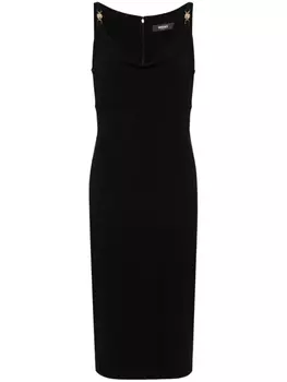 Versace платье миди Medusa '95, черный