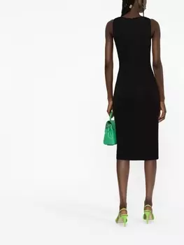 Versace платье миди Medusa '95, черный