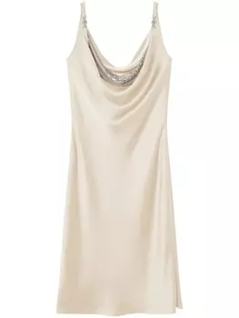 Versace платье миди с декором Medusa, нейтральный