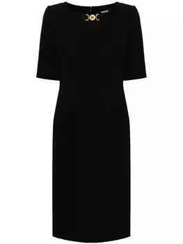 Versace платье миди с головой Медузы, черный