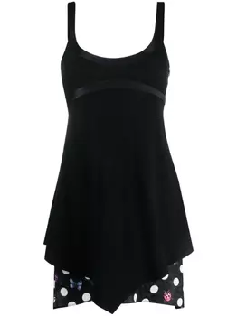 Versace платье мини Butterflies из коллаборации с Dua Lipa, черный