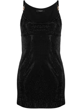 Versace платье мини Crystal Medusa '95, черный