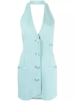 Versace платье мини из коллаборации с Dua Lipa, синий