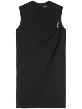 Versace платье мини с декоративной булавкой, черный