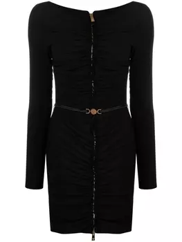 Versace платье мини с декором Medusa, черный