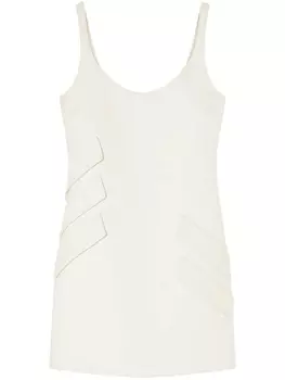 Versace платье мини с U-образным вырезом, белый