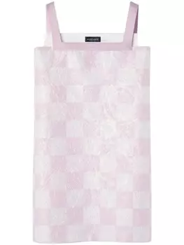 Versace платье мини в клетку, розовый