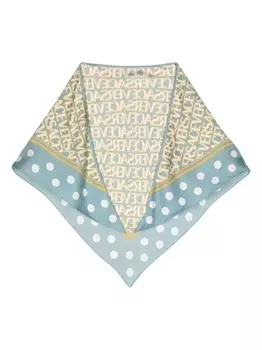 Versace платок в горох с логотипом, синий