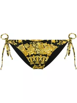 Versace плавки бикини с принтом Barocco, черный