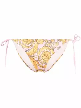 Versace плавки бикини с принтом Barocco, розовый