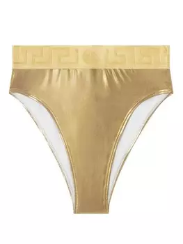 Versace плавки бикини с узором Greca, золотой