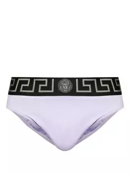 Versace плавки с логотипом на поясе, фиолетовый