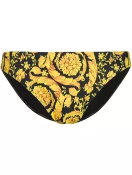 Versace плавки с принтом Barocco, черный