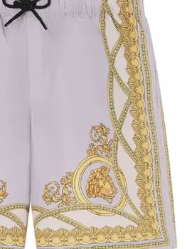 Versace плавки-шорты с отделкой Barocco, фиолетовый